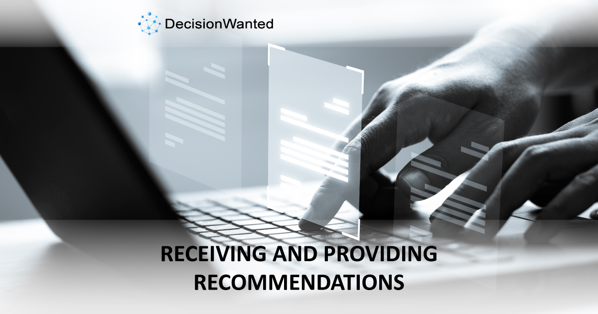 Receiving and providing recommendations